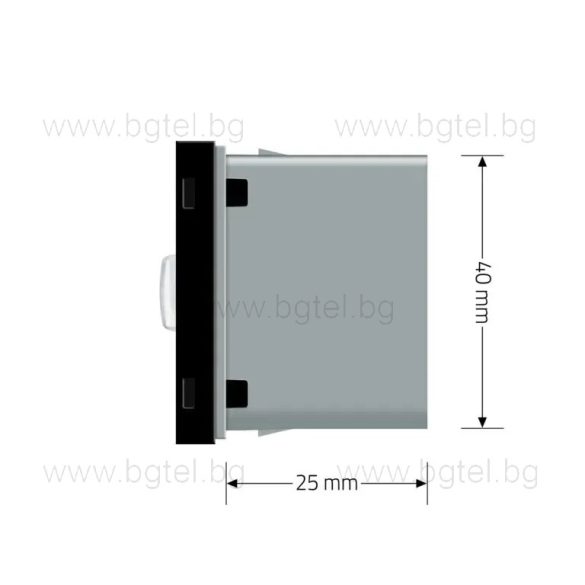 Механизъм PIR сензор за движение - ЧЕРЕН - LIVOLO C7-01RG-12/FCU-2BP