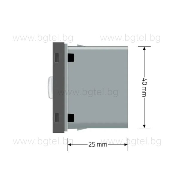 Механизъм PIR сензор за движение - СИВ - LIVOLO C7-01RG-15/FCU-2IP