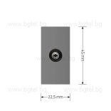 Механизъм единична TV розетка 1/2 - СИН - LIVOLO C7-1V-19