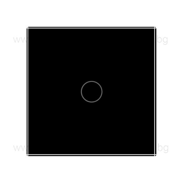 LIVOLO КРИСТАЛЕН ПАНЕЛ ЗА ЕДИНИЧЕН СЕНЗОРЕН МЕХАНИЗЪМ - ЧЕРЕН - C7-C1-12