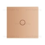 LIVOLO КРИСТАЛЕН ПАНЕЛ ЗА ЕДИНИЧЕН СЕНЗОРЕН МЕХАНИЗЪМ - ЗЛАТЕН - C7-C1-13