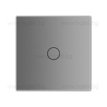 LIVOLO КРИСТАЛЕН ПАНЕЛ ЗА ЕДИНИЧЕН СЕНЗОРЕН МЕХАНИЗЪМ - СИВ - C7-C1-15