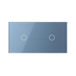   LIVOLO КРИСТАЛЕН ПАНЕЛ ЗА ДВА ЕДИНИЧНИ СЕНЗОРНИ КЛЮЧА - СИН - C7-C1/C1-19