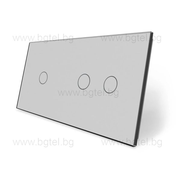 LIVOLO КРИСТАЛЕН ПАНЕЛ ЗА ЕДИНИЧЕН И ДВОЕН СЕНЗОРЕН КЛЮЧ -СИВ - C7-C1/C2-15
