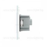 LIVOLO - ЕДИНИЧЕН КОНТАКТ СЪС СТЪКЛЕНА РАМКА - БЯЛ - C7-C1EU-11-SR-11