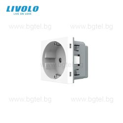   Механизъм единичен контакт - бял LIVOLO C7-C1EU-11