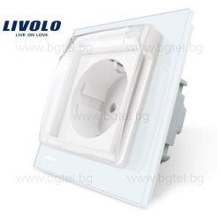   ВЛАГОЗАЩИТЕН КОНТАКТ С КРИСТАЛНА РАМКА - БЯЛ - C7-C1EU-11+SR-11+1WF-11