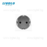 Механизъм единичен контакт - бял LIVOLO C7-C1EU-11