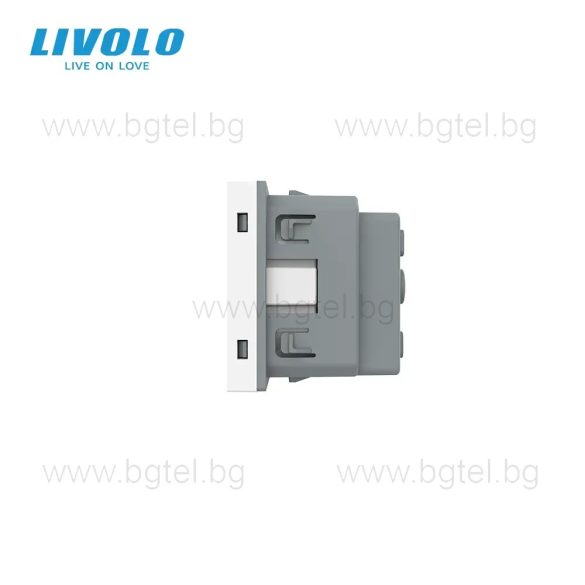 Механизъм единичен контакт - бял LIVOLO C7-C1EU-11