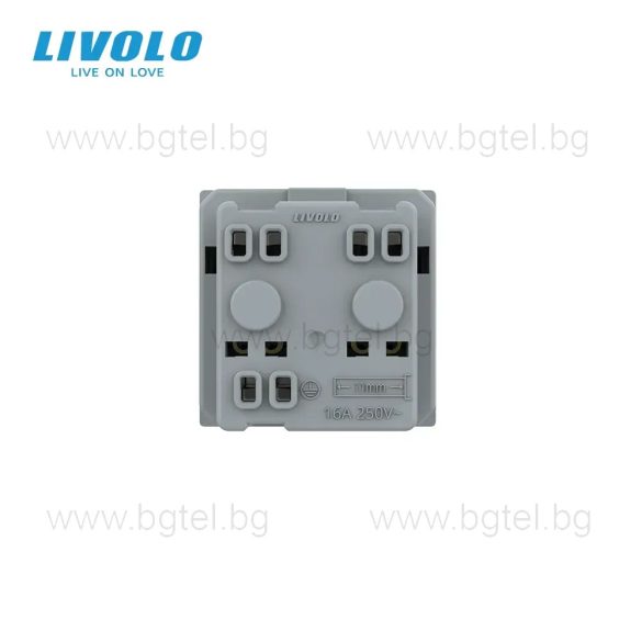 Механизъм единичен контакт - бял LIVOLO C7-C1EU-11