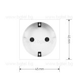 Механизъм единичен контакт - бял LIVOLO C7-C1EU-11
