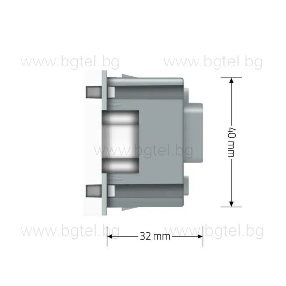 Механизъм единичен контакт - бял LIVOLO C7-C1EU-11