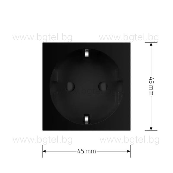 Механизъм единичен контакт - черен LIVOLO C7-C1EU-12