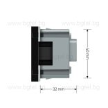 Механизъм единичен контакт - черен LIVOLO C7-C1EU-12