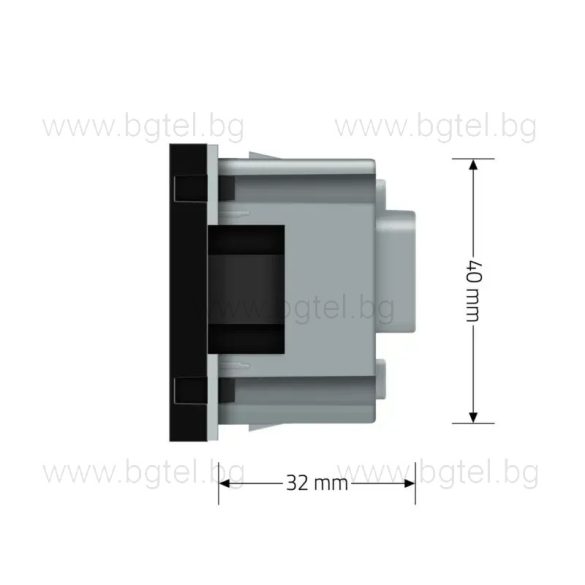 Механизъм единичен контакт - черен LIVOLO C7-C1EU-12