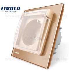   ВЛАГОЗАЩИТЕН КОНТАКТ С КРИСТАЛНА РАМКА - ЗЛАТЕН - C7-C1EU-13+SR-13+1WF-13