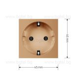 Механизъм единичен контакт - златен LIVOLO C7-C1EU-13