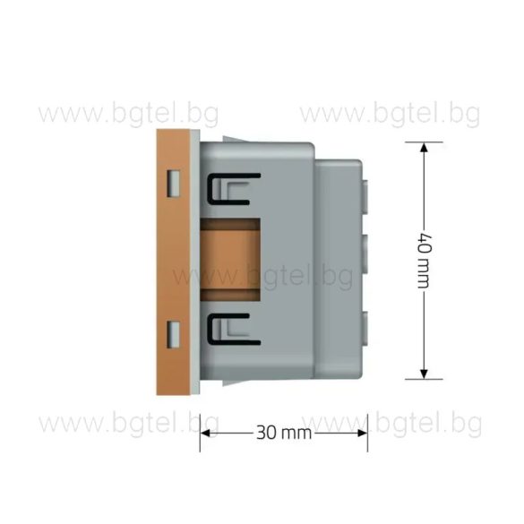 Механизъм единичен контакт - златен LIVOLO C7-C1EU-13