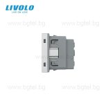 Механизъм единичен контакт - сив LIVOLO C7-C1EU-15