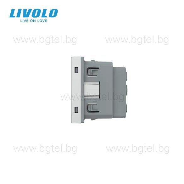 Механизъм единичен контакт - сив LIVOLO C7-C1EU-15