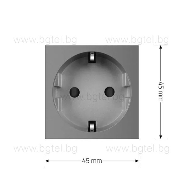 Механизъм единичен контакт - сив LIVOLO C7-C1EU-15