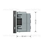 Механизъм единичен контакт - сив LIVOLO C7-C1EU-15