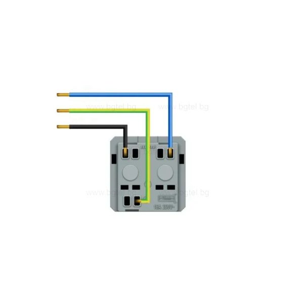 Механизъм единичен контакт - сив LIVOLO C7-C1EU-15