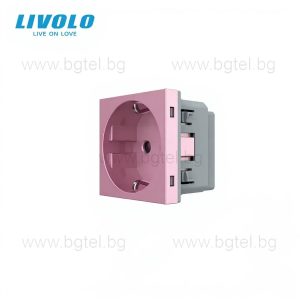 Механизъм единичен контакт - Розов LIVOLO C7-C1EU-17