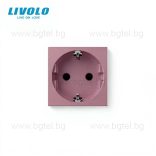 Механизъм единичен контакт - Розов LIVOLO C7-C1EU-17