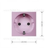 Механизъм единичен контакт - Розов LIVOLO C7-C1EU-17