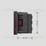 Механизъм единичен контакт - Розов LIVOLO C7-C1EU-17