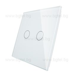   LIVOLO KРИСТАЛЕН ПАНЕЛ ЗА ДВОЕН СЕНЗОРЕН МЕХАНИЗЪМ - БЯЛ - C7-C2-11