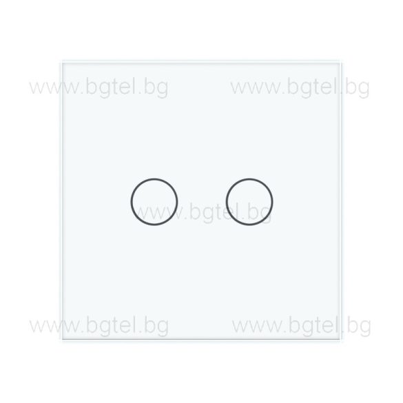 LIVOLO KРИСТАЛЕН ПАНЕЛ ЗА ДВОЕН СЕНЗОРЕН МЕХАНИЗЪМ - БЯЛ - C7-C2-11