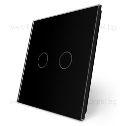   LIVOLO KРИСТАЛЕН ПАНЕЛ ЗА ДВОЕН СЕНЗОРЕН МЕХАНИЗЪМ - ЧЕРЕН - C7-C2-12