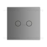 LIVOLO KРИСТАЛЕН ПАНЕЛ ЗА ДВОЕН СЕНЗОРЕН МЕХАНИЗЪМ - СИВ - C7-C2-15