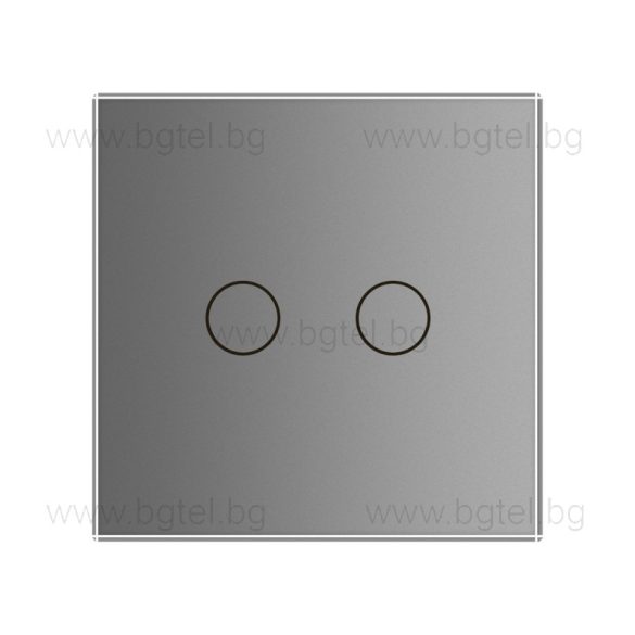 LIVOLO KРИСТАЛЕН ПАНЕЛ ЗА ДВОЕН СЕНЗОРЕН МЕХАНИЗЪМ - СИВ - C7-C2-15