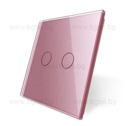   LIVOLO KРИСТАЛЕН ПАНЕЛ ЗА ДВОЕН СЕНЗОРЕН МЕХАНИЗЪМ - РОЗОВ - C7-C2-17