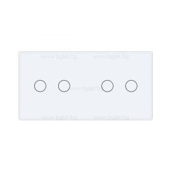   LIVOLO КРИСТАЛЕН ПАНЕЛ ЗА ДВА ДВОЙНИ СЕНЗОРНИ КЛЮЧА - БЯЛ - C7-C2/C2-11