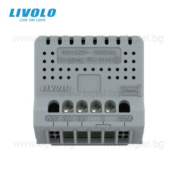 Сензорен механизъм за двоен ключ LIVOLO C7-C702/VL-FC1-2GSVM