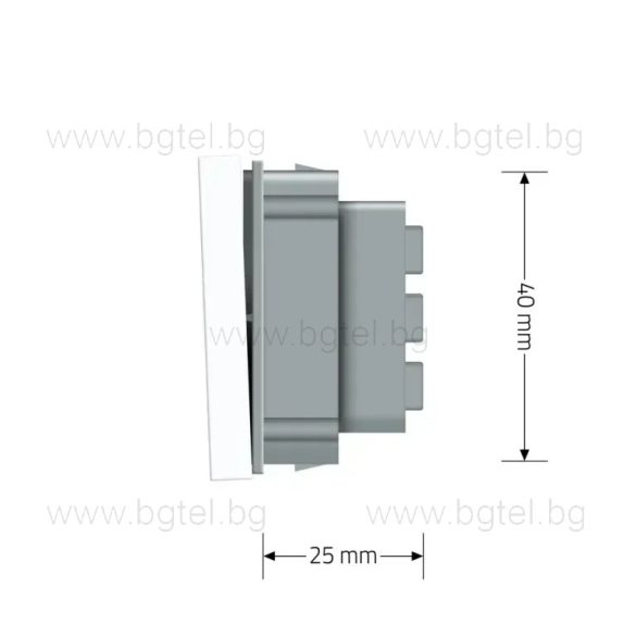 МЕХАНИЗЪМ ЗА ЕДИНИЧЕН КЛЮЧ LIVOLO - БЯЛ - C7-K1S-11