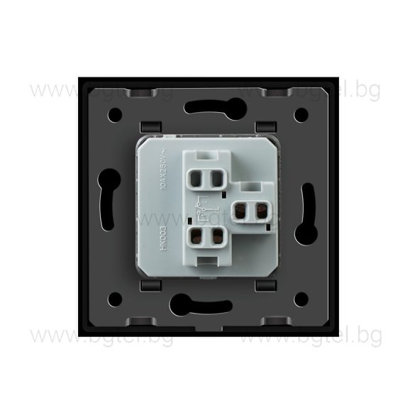 МЕХАНИЧЕН КЛЮЧ ЕДИНИЧЕН / ДЕВИАТОРЕН С КРИСТАЛНА РАМКА LIVOLO СХ.1/СХ.6 СИВ - C7-K1S-15+SR-15