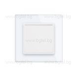 МЕХАНИЧЕН КЛЮЧ ЕДИНИЧЕН / ДЕВИАТОРЕН С КРИСТАЛНА РАМКА LIVOLO СХ.1/СХ.6 БЯЛ - C7-K1S-11+SR-11