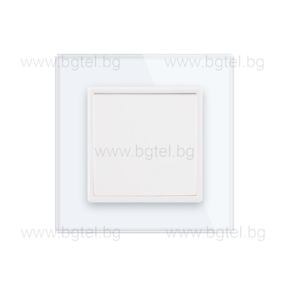 МЕХАНИЧЕН КЛЮЧ ЕДИНИЧЕН / ДЕВИАТОРЕН С КРИСТАЛНА РАМКА LIVOLO СХ.1/СХ.6 БЯЛ - C7-K1S-11+SR-11