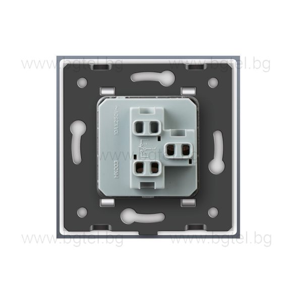 МЕХАНИЧЕН КЛЮЧ ЕДИНИЧЕН / ДЕВИАТОРЕН С КРИСТАЛНА РАМКА LIVOLO СХ.1/СХ.6 БЯЛ - C7-K1S-11+SR-11