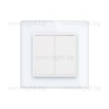 МЕХАНИЧЕН СЕРИЕН / ДЕВИАТОРЕН КЛЮЧ С КРИСТАЛНА РАМКА LIVOLO СХ.5 БЯЛ - C7-K2S-11+SR-11