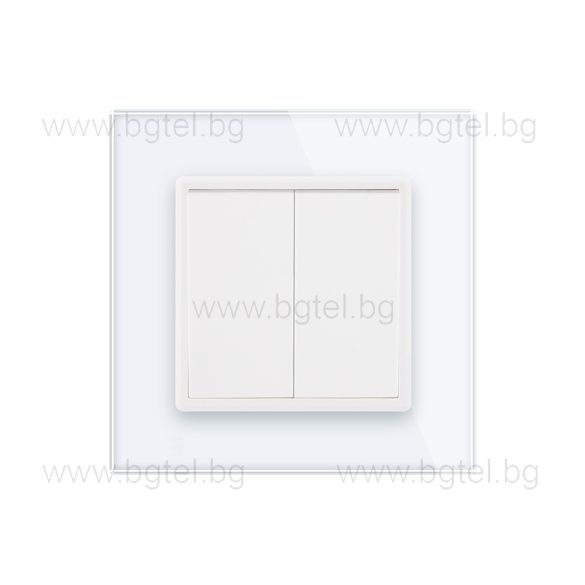 МЕХАНИЧЕН СЕРИЕН / ДЕВИАТОРЕН КЛЮЧ С КРИСТАЛНА РАМКА LIVOLO СХ.5 БЯЛ - C7-K2S-11+SR-11