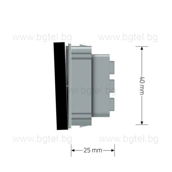 МЕХАНИЗЪМ ЗА ДВОЕН КЛЮЧ - LIVOLO - ЧЕРЕН - C7-K2S-12