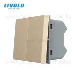 МЕХАНИЗЪМ ЗА  МЕХАНИЧЕН СЕРИЕН / ДЕВИАТОРЕН КЛЮЧ - LIVOLO - ЗЛАТИСТ - C7-K2S-13