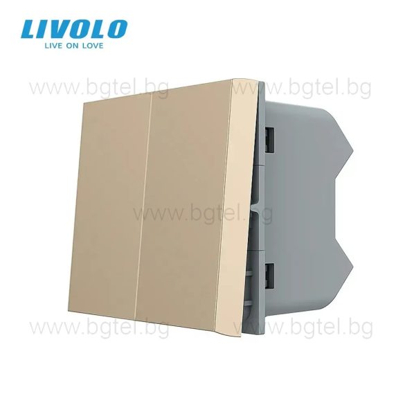 МЕХАНИЗЪМ ЗА  МЕХАНИЧЕН СЕРИЕН / ДЕВИАТОРЕН КЛЮЧ - LIVOLO - ЗЛАТИСТ - C7-K2S-13