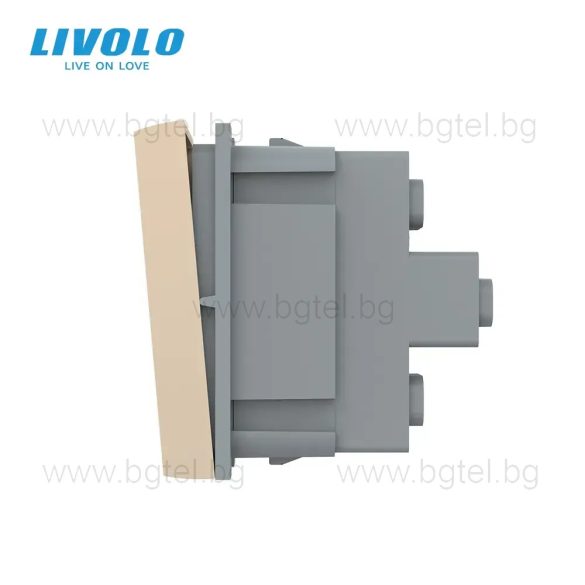 МЕХАНИЗЪМ ЗА  МЕХАНИЧЕН СЕРИЕН / ДЕВИАТОРЕН КЛЮЧ - LIVOLO - ЗЛАТИСТ - C7-K2S-13